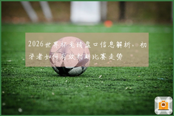 2026世界杯竞猜盘口信息解析，初学者如何有效判断比赛走势